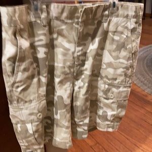 Roundtree and Yorke camouflage shorts.